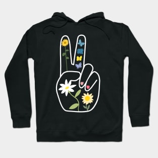 Peace Sign Flowers Hoodie